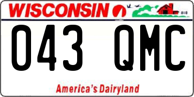 WI license plate 043QMC