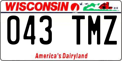 WI license plate 043TMZ