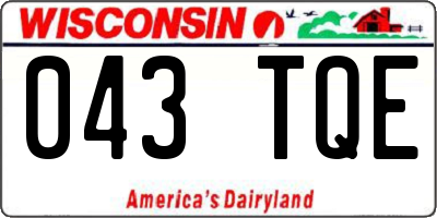 WI license plate 043TQE