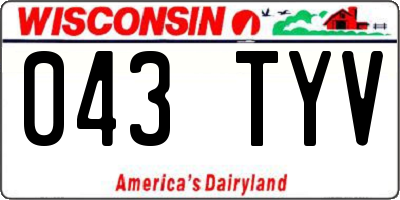 WI license plate 043TYV