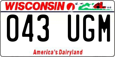 WI license plate 043UGM