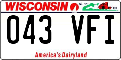 WI license plate 043VFI