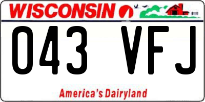 WI license plate 043VFJ