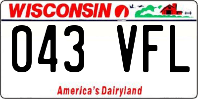 WI license plate 043VFL