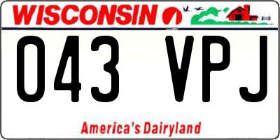 WI license plate 043VPJ
