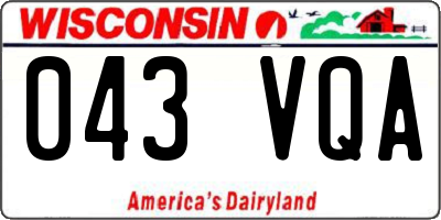 WI license plate 043VQA