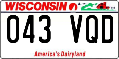 WI license plate 043VQD