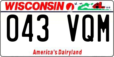 WI license plate 043VQM