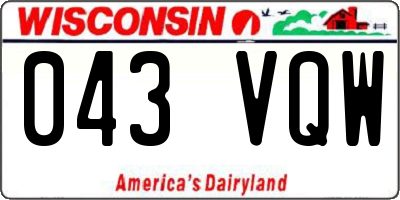 WI license plate 043VQW