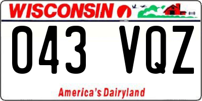WI license plate 043VQZ