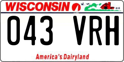 WI license plate 043VRH