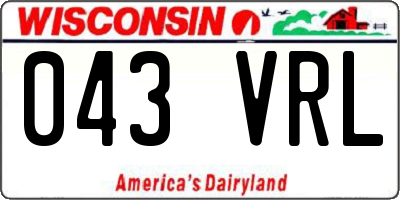 WI license plate 043VRL
