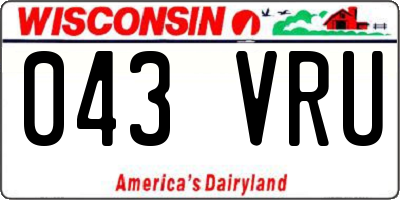 WI license plate 043VRU