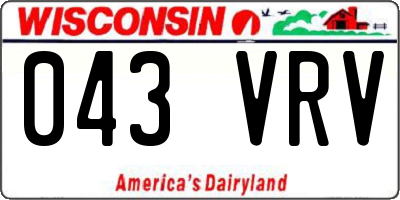 WI license plate 043VRV