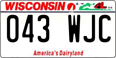 WI license plate 043WJC