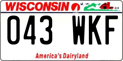 WI license plate 043WKF