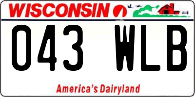 WI license plate 043WLB