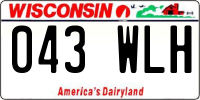 WI license plate 043WLH