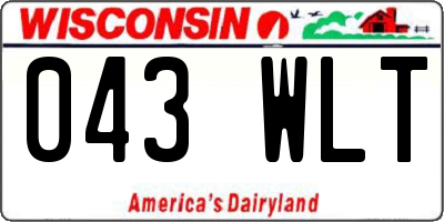 WI license plate 043WLT
