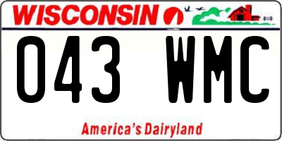 WI license plate 043WMC