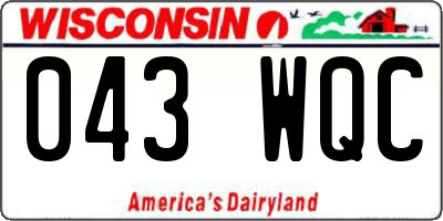 WI license plate 043WQC