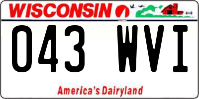 WI license plate 043WVI