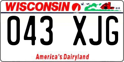WI license plate 043XJG