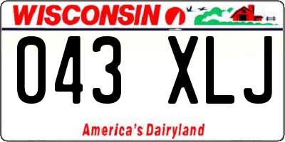 WI license plate 043XLJ