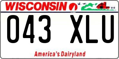 WI license plate 043XLU