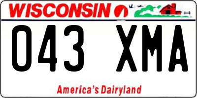 WI license plate 043XMA