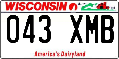 WI license plate 043XMB
