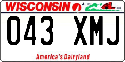 WI license plate 043XMJ