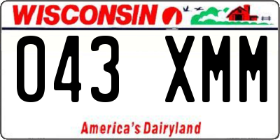 WI license plate 043XMM