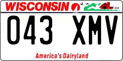 WI license plate 043XMV