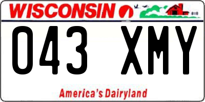 WI license plate 043XMY