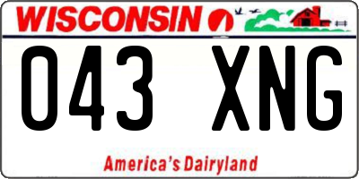 WI license plate 043XNG