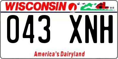 WI license plate 043XNH