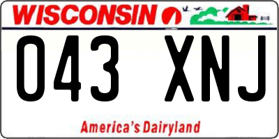 WI license plate 043XNJ