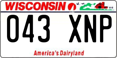 WI license plate 043XNP