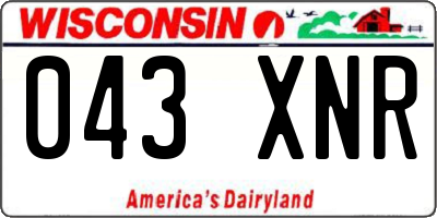 WI license plate 043XNR