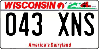 WI license plate 043XNS