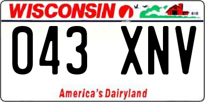 WI license plate 043XNV