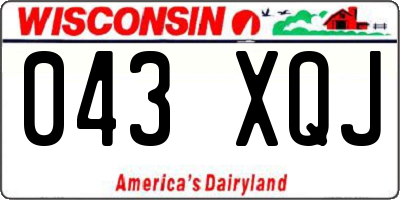 WI license plate 043XQJ