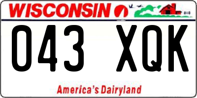 WI license plate 043XQK