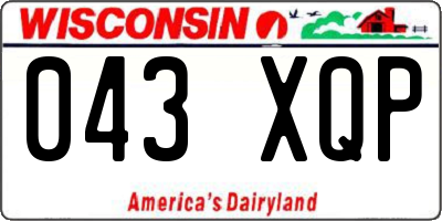 WI license plate 043XQP