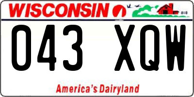 WI license plate 043XQW