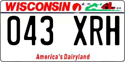 WI license plate 043XRH