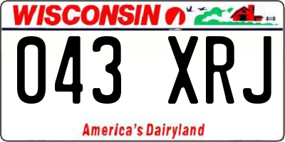 WI license plate 043XRJ