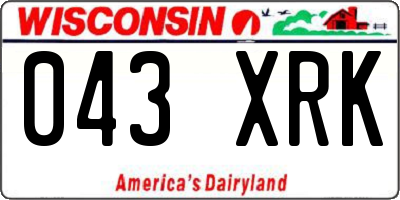 WI license plate 043XRK