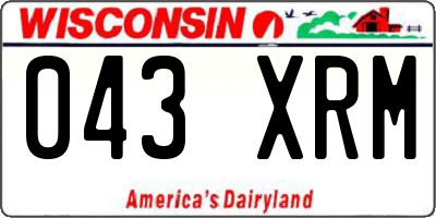 WI license plate 043XRM